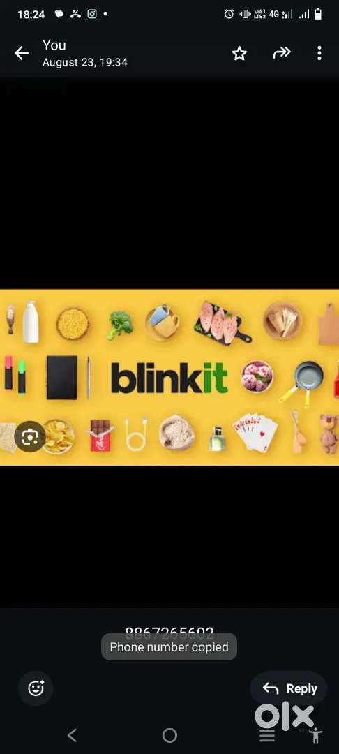 Hiring for chandigarh blinkit delivery boy job
