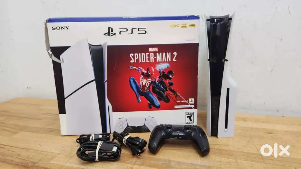 Sony PlayStation 5 PS5 Slim 1TB Disc Edition Console - White - W/ Cont