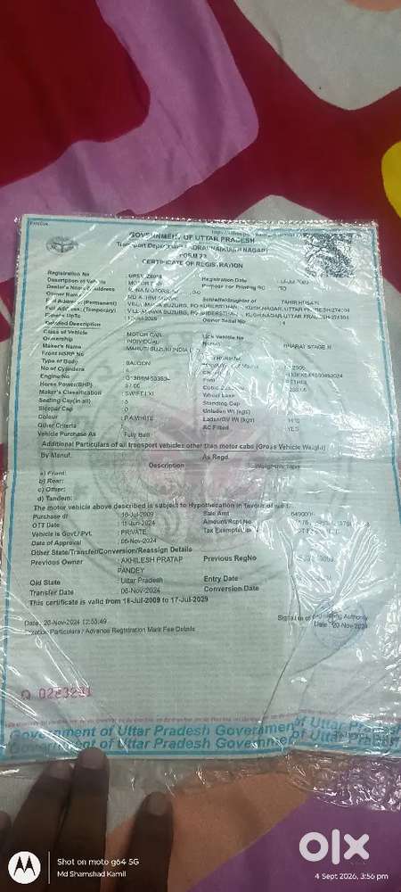 Swift Lxi 2009 Cng Valid2029tak Battery  Tyre New