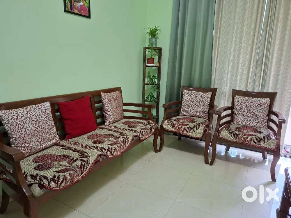 Wooden Sofa set 3 Seater + 2 single seater