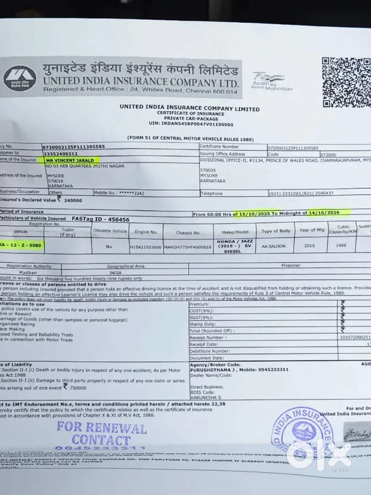 Honda Jazz 2015 Diesel 170640 Km Driven