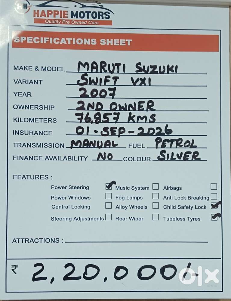 Maruti Suzuki Swift Vxi + Manual, 2007, Petrol