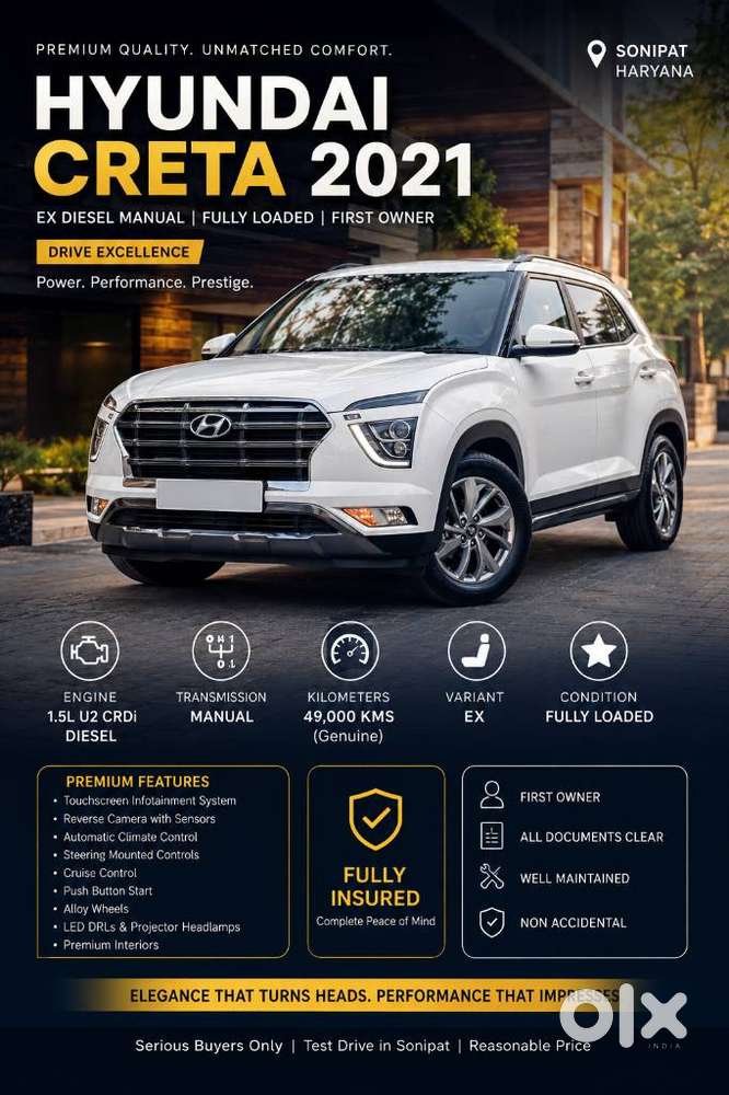 Hyundai Creta 1.5 Ex Diesel, 2021, Diesel