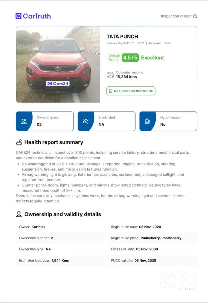 Tata Punch Creative Plus Amt 2024 Petrol Automatic