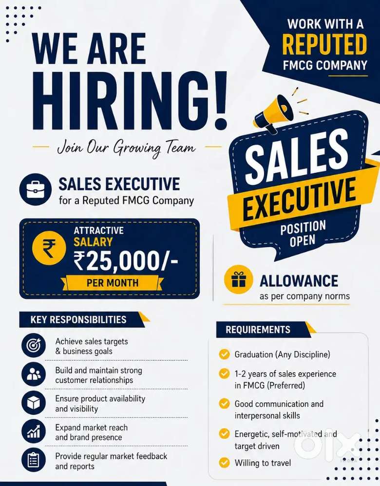 Sales executive job vacancy