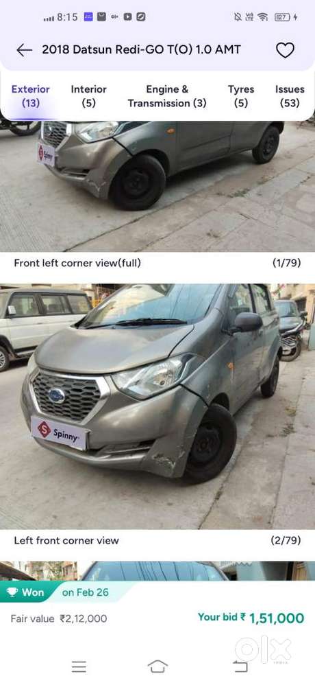 Datsun Go T Option Petrol, 2018, Petrol