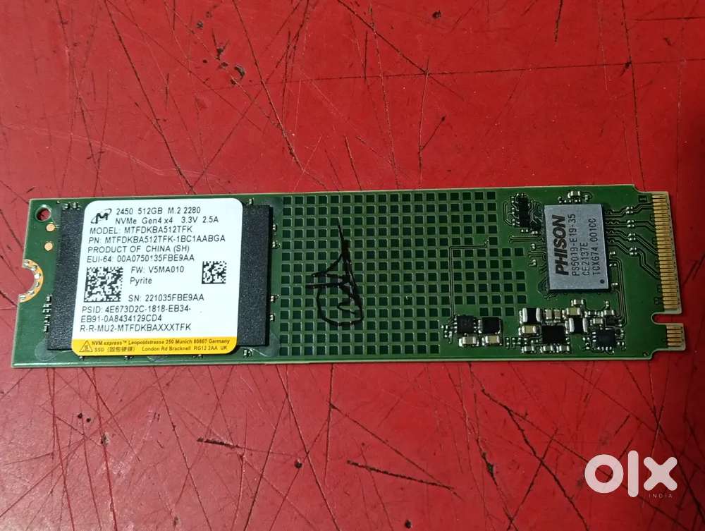 512 gb micron gen 4 nvme SSD perfect working and new looking condition
