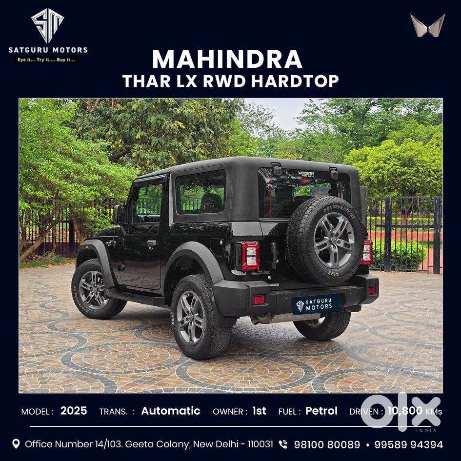 Mahindra Thar 2.0 Lx Hard Top Petrol At 4 Rwd, 2025, Petrol