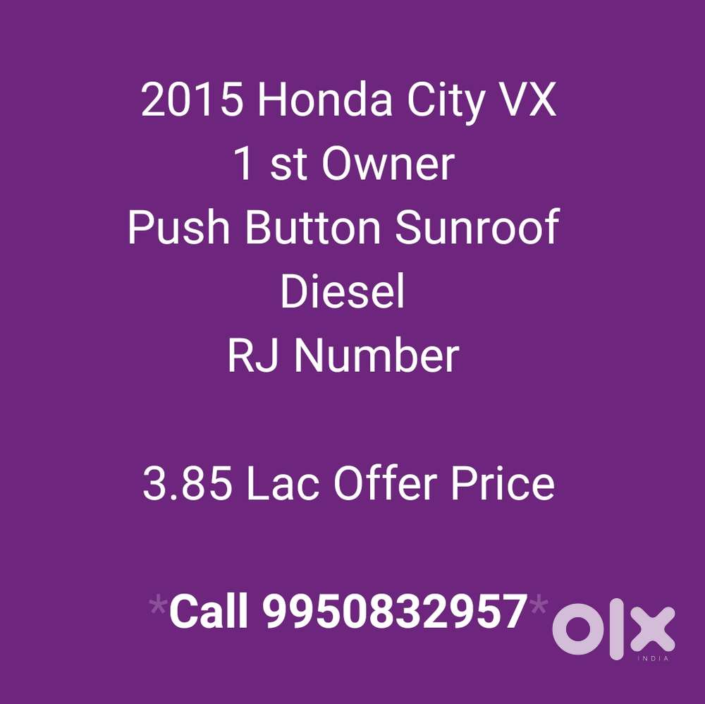 Honda City 2015-2017 I Dtec Vx, 2015, Diesel