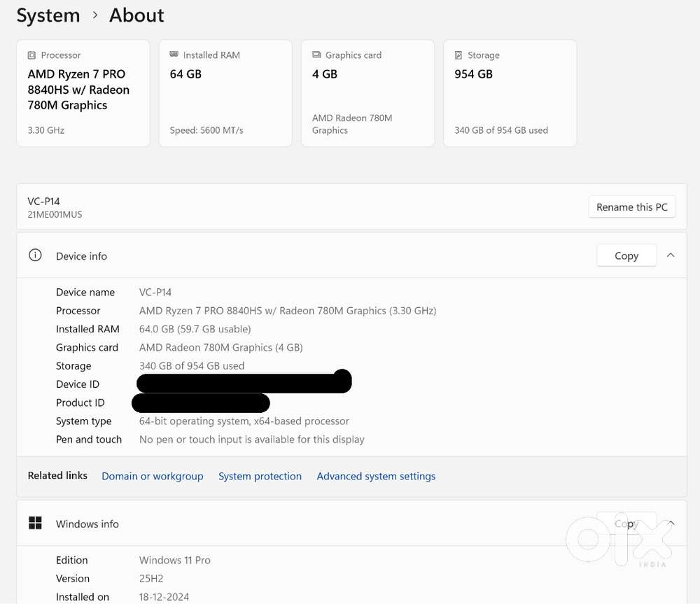 RARE CONFIG LENOVO P14s GEN 5 AMD - 64GB RAM-1TBHDD-120HzOLED-NEWBATT