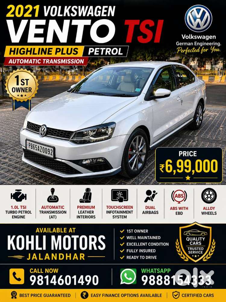 Volkswagen Vento 1.0 Highline Plus At, 2021, Petrol