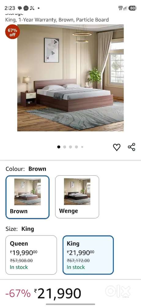 Godrej ewa engineered wood bed with box storage king