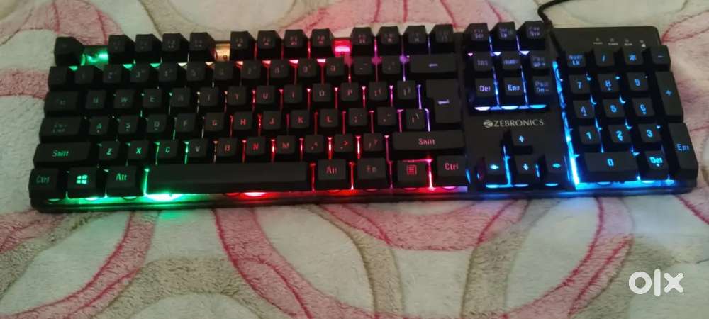 Zebronics premium RGB gaming keyboard 1week old - excellent condition ...
