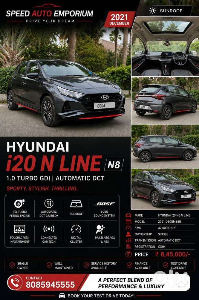 Hyundai I20 N Line 1.0 N8 Turbo Dct Dual Tone, 2021, Petrol