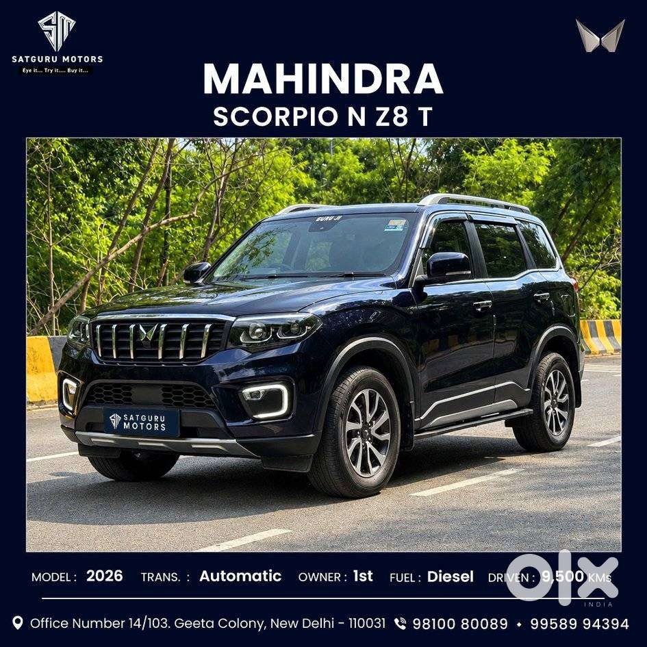 Mahindra Scorpio N Z8 L Diesel At 2wd 7 Str, 2026, Diesel