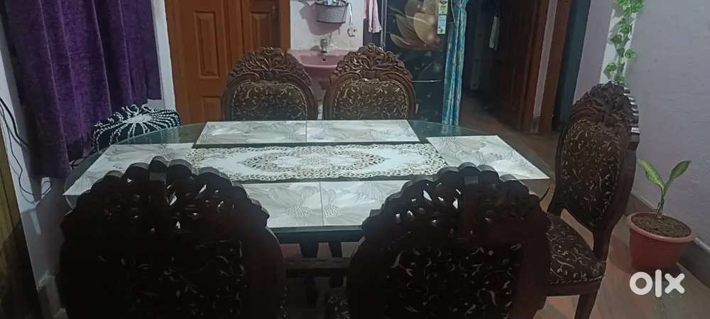 Six chairs dining table set