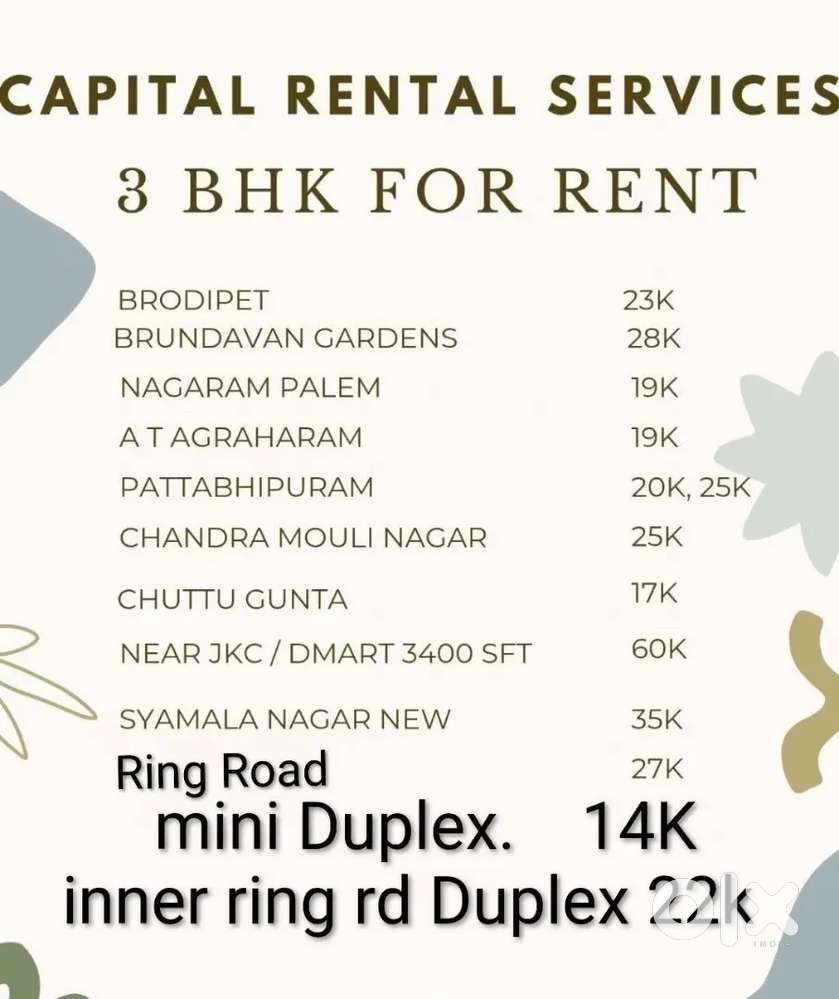 Call for 3 bhk 4 bhk and Big 3400 Sft Flat & Offices Hostals