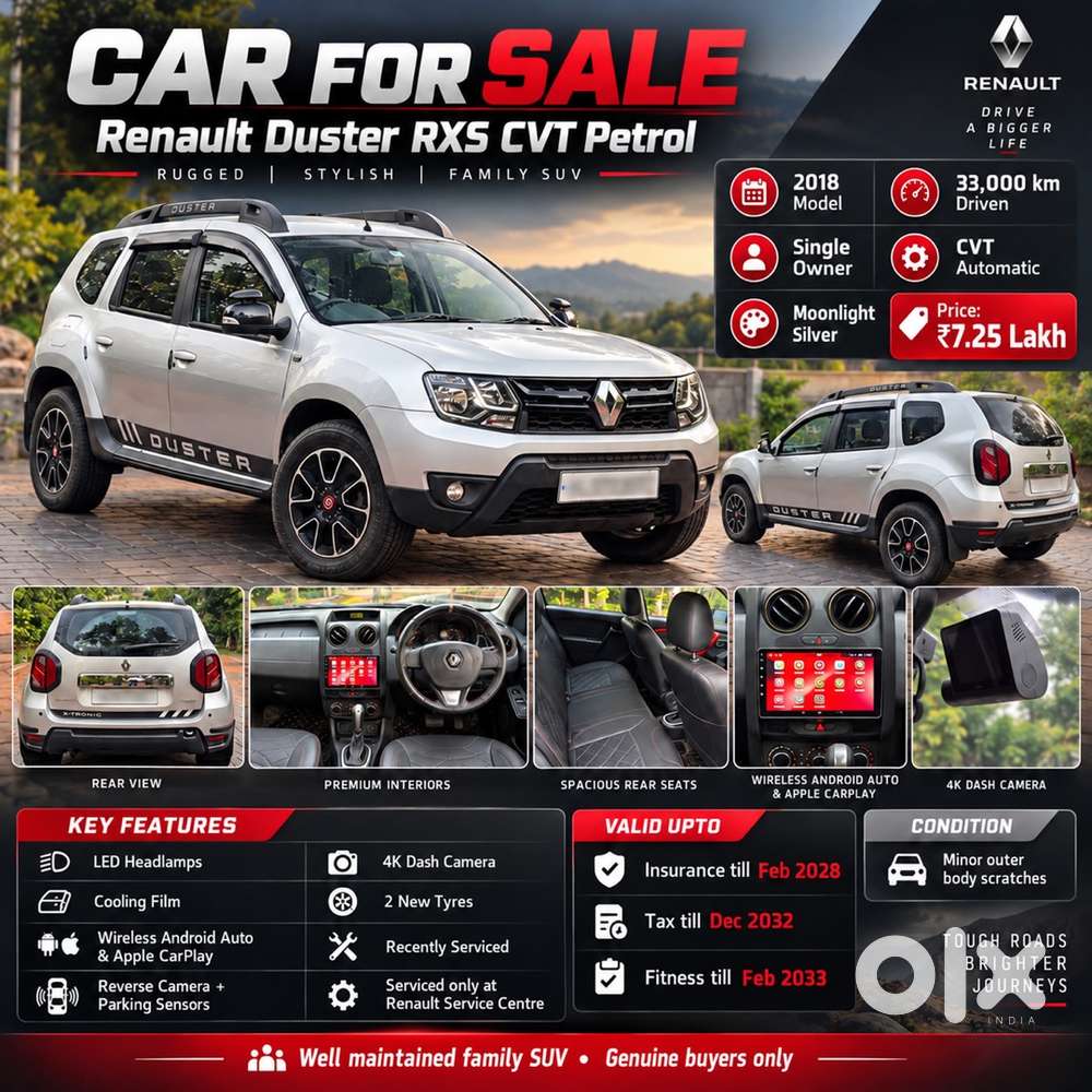 Automatic Renault Duster Petrol 2018 Model