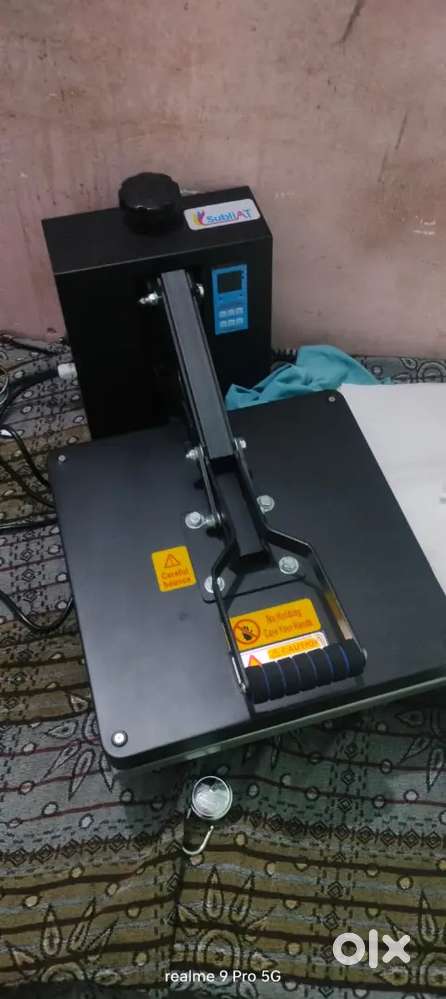 Heat press machine.  Jisko Lena hai wo baat kare