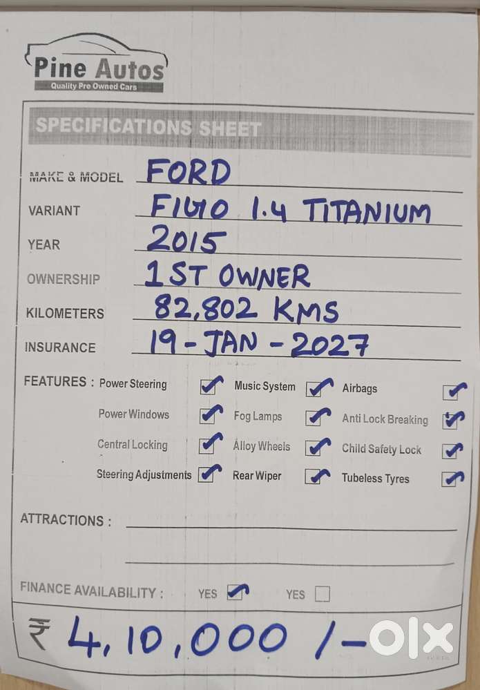 Ford Figo Titanium Diesel, 2015, Diesel
