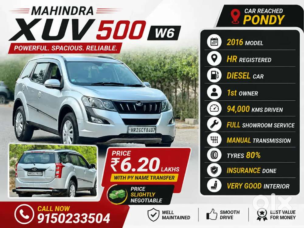 Car In Pondy Mahindra Xuv500 2016 Diesel Well Maintained