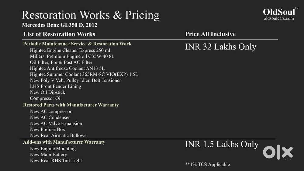 Drive Home Your Mercedes Benz Gl350 Suv For Inr 32l Only