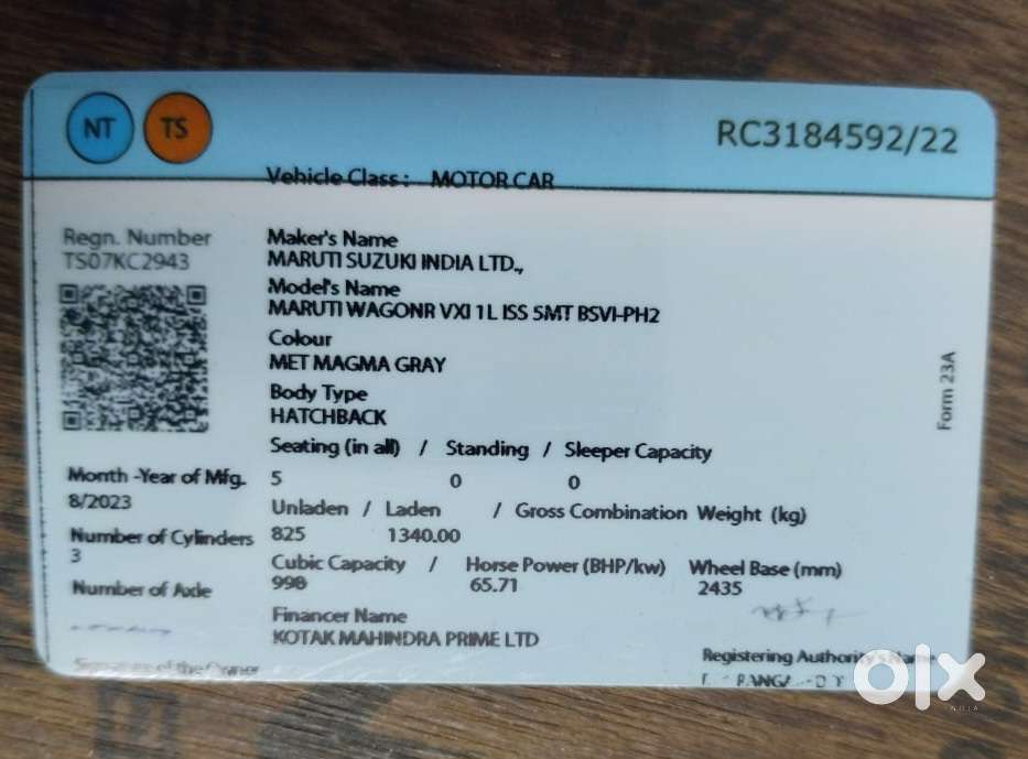 Maruti Suzuki Wagon R 1.0 Vxi, 2023, Petrol