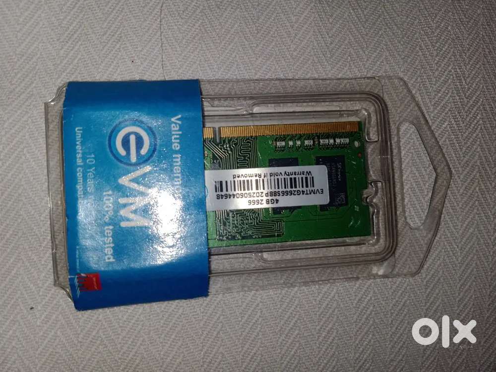 EVM 4GB DDR4 Laptop RAM 2666MHz SO-DIMM &ndash;1.2V Low Voltage, 260-PIN Pin