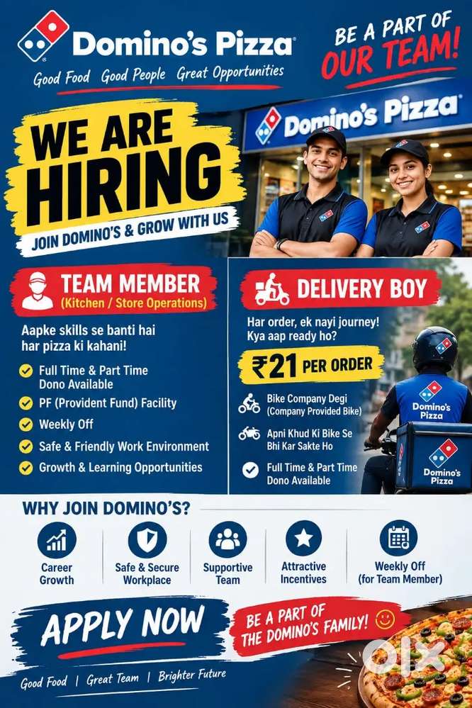 Needs male and female team members age limit 18to25