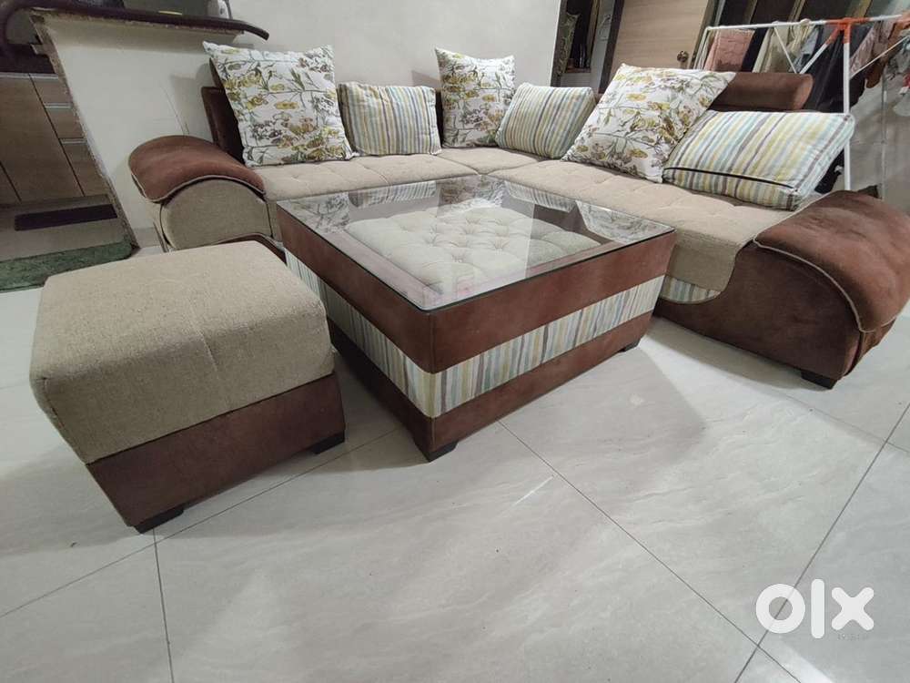 5-Seater Sofa Set + Cushions+Centre Table + Ottoman for Sale