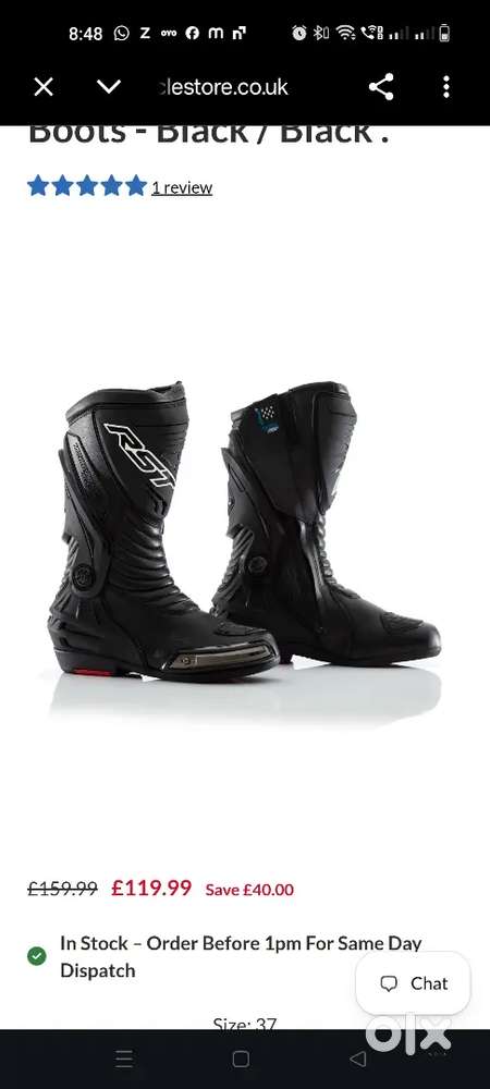 RST Tractech Evo 3 Sport CE Mens Waterproof Boots - Black / Black .
