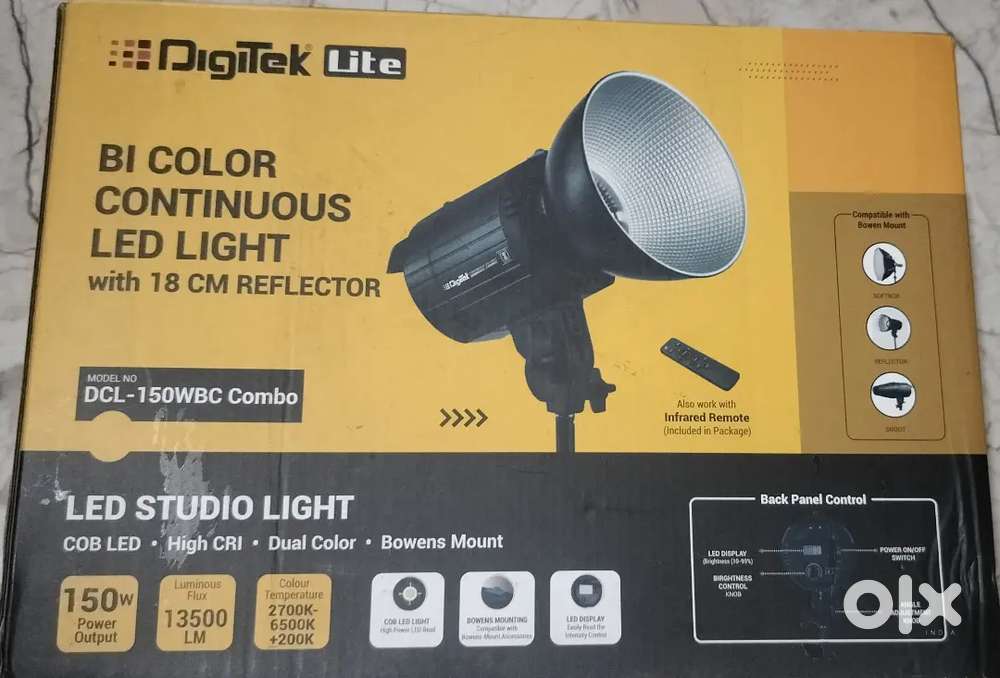 Digitek-150WBC 150W Bi-Color LED Studio Light | Reflecter , remote