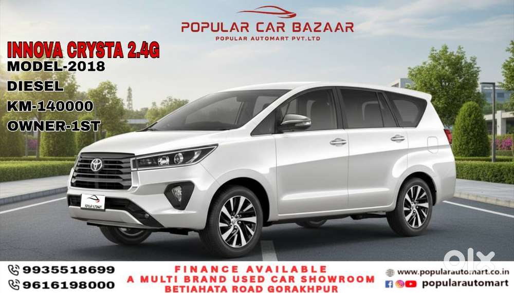 Toyota Innova Crysta 2.4 G Mt 7 Str, 2018, Diesel