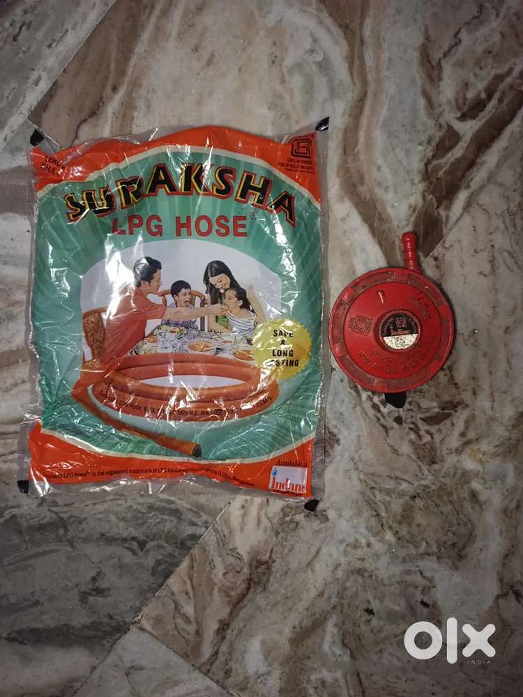 LPG indian regulator and suraksh pipe