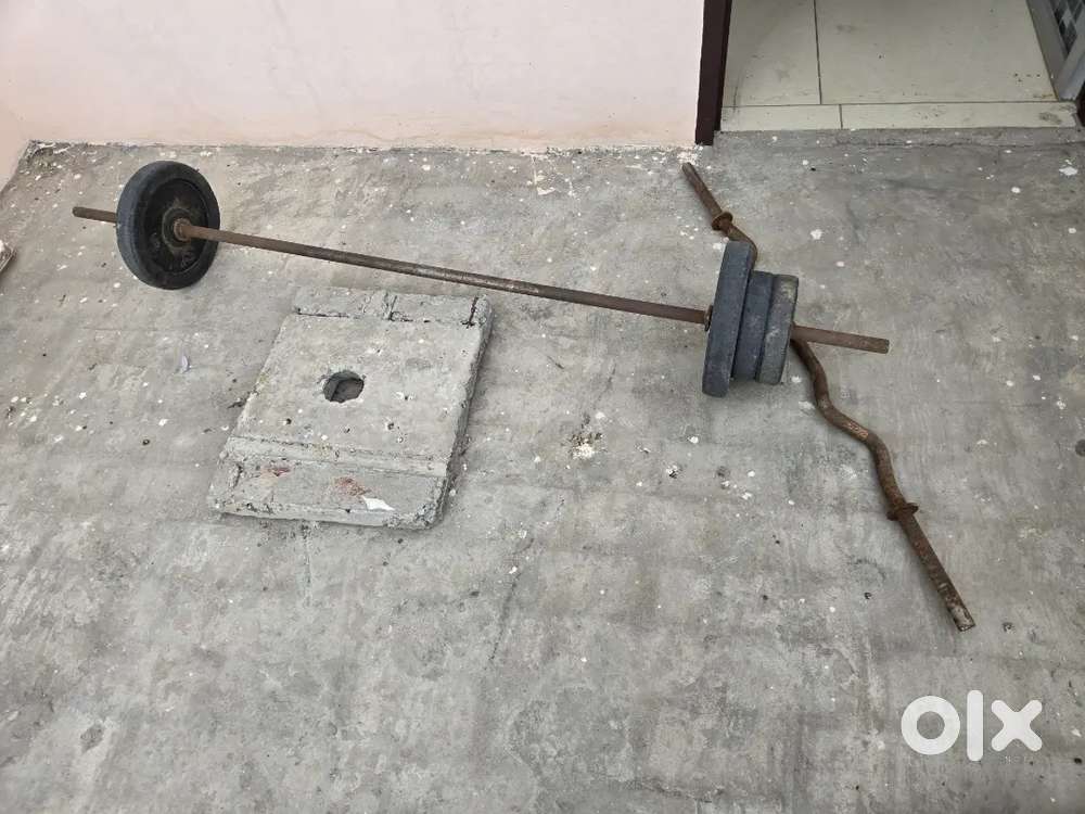 Gym banch plates rod