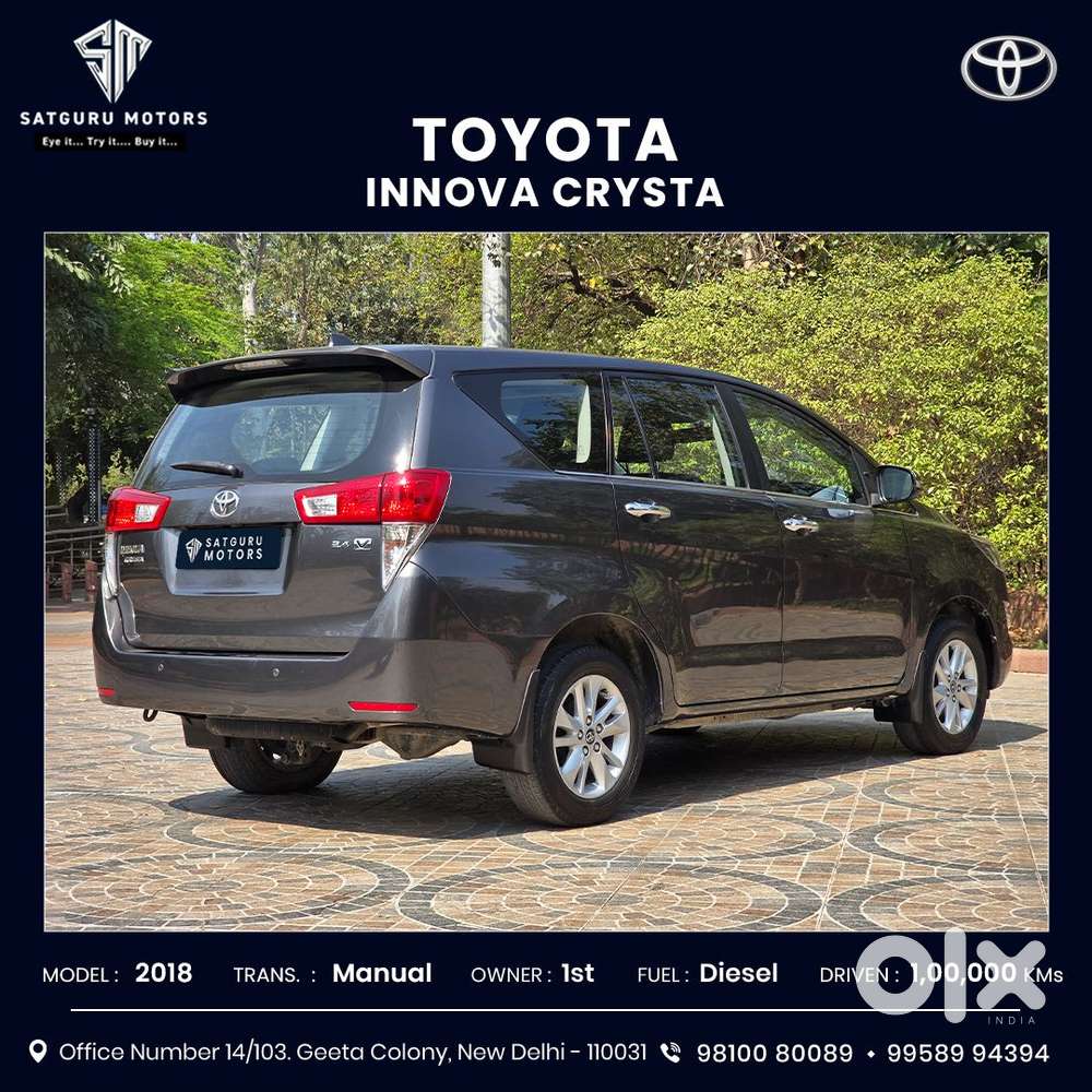 Toyota Innova Crysta 2.4 V 7 Str, 2018, Diesel