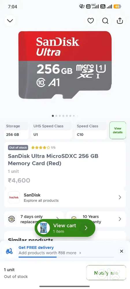 Camera memory card