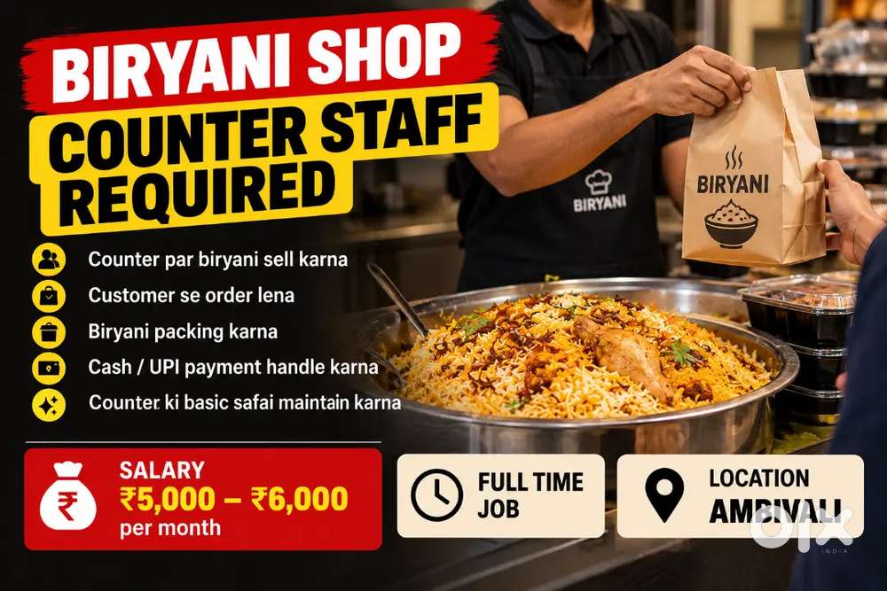 Biryani Shop Counter Staff