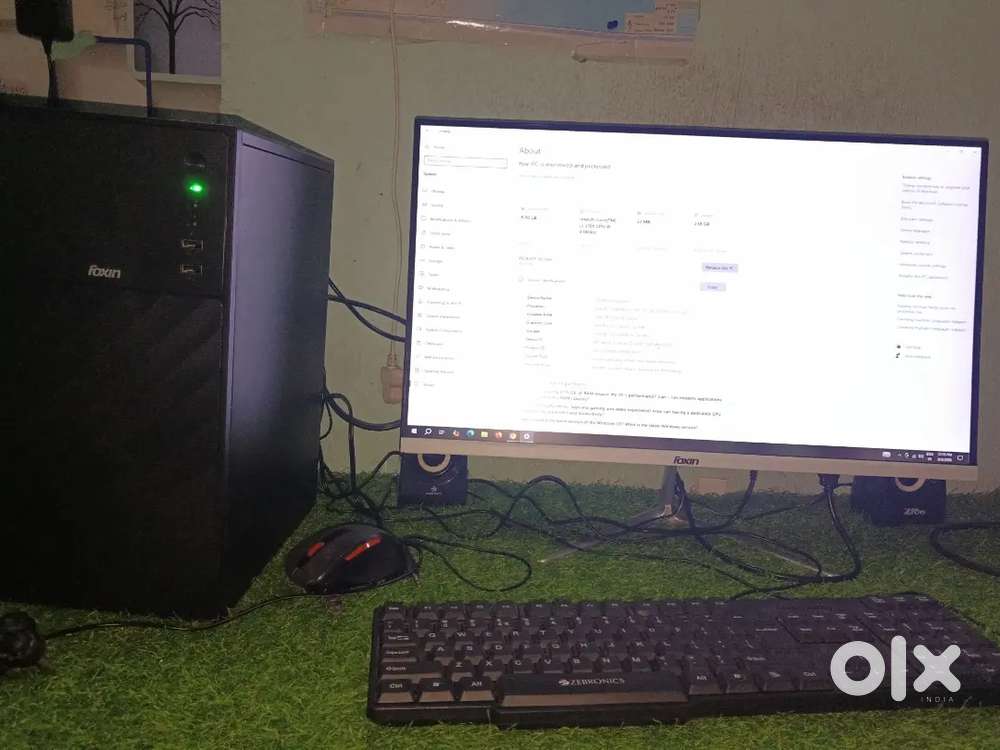 Foxin cpu and monitor 24 inch