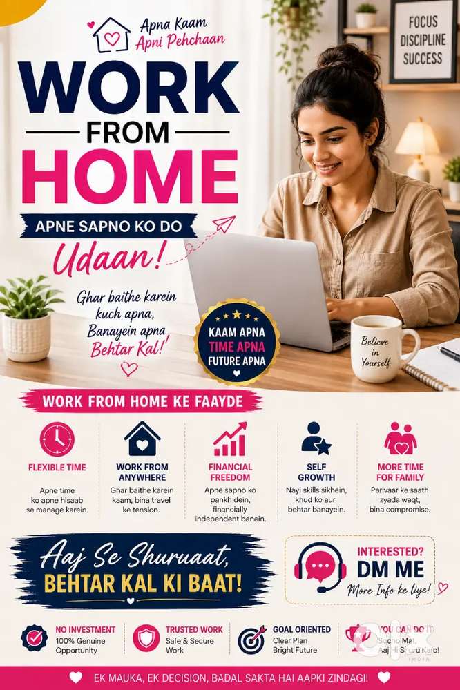 Work from home opportunity for students & Housewife's
