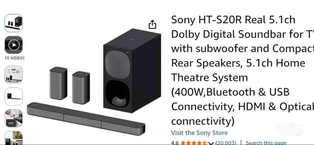 Sony HT-S400 2.1 Channel Soundbar with Wireless subwoofer