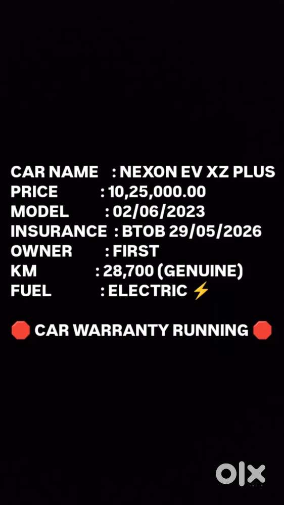 Tata Nexon Ev Xz Plus Lux, 2023, Electric