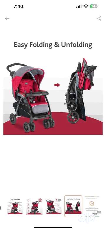 Chicco Cortina CX Stroller Red Kids Furniture 1787387643