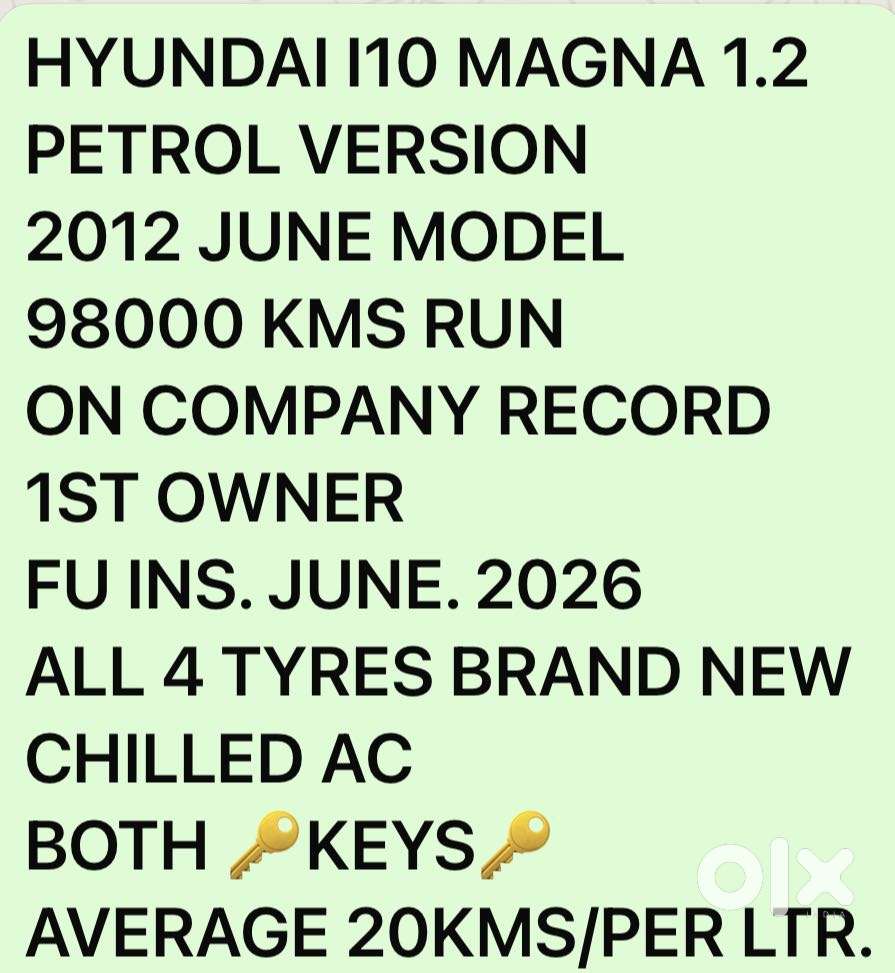 Hyundai I10 Magna O, 2012, Petrol