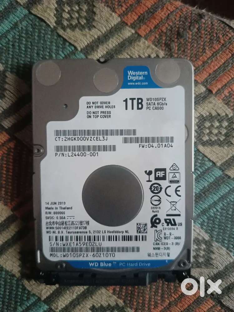 WD Blue 1TB Laptop Hard Disk Drive SATA) – Good Condition