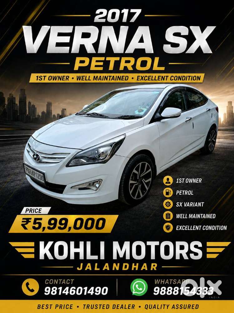 Hyundai Verna Transform 1.6 Sx Vtvt, 2017, Petrol