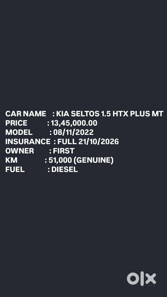 Kia Seltos Htx Plus D, 2022, Diesel