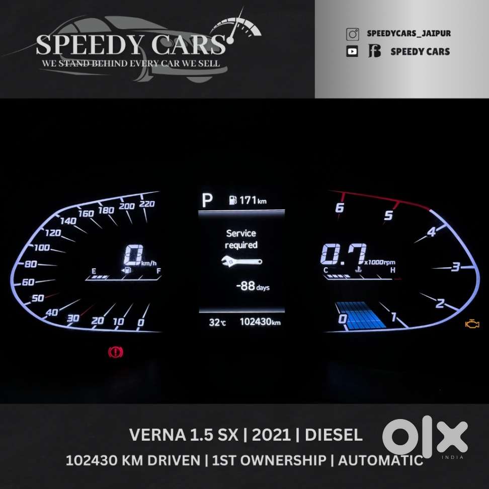 Hyundai Verna 1.5 Sx Diesel At, 2021, Diesel