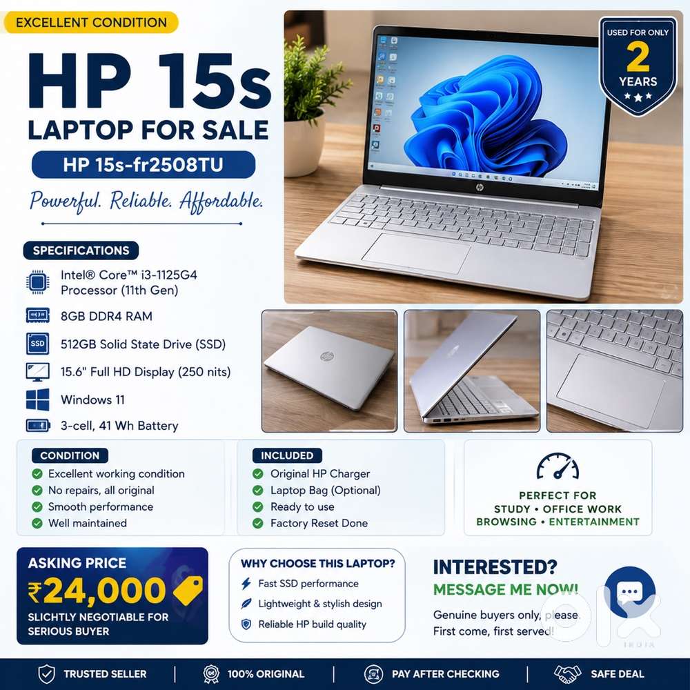 Hp laptop and good condition my laptop