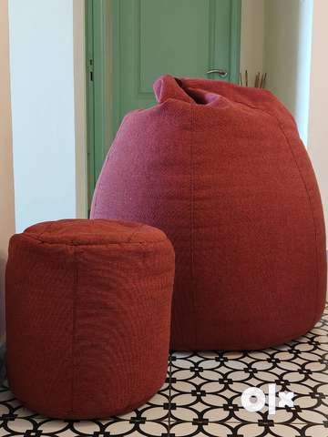Jute bean bag chair hot sale